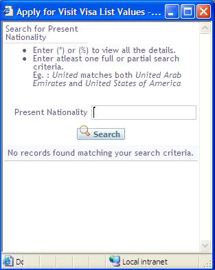 12. And searching for the appropriate country. 13. Search and select the employee s Previous Nationality only if it is different from the Present Nationality. 14.