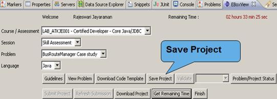 button. Once you click on Save Project, you will be asked to select the project.