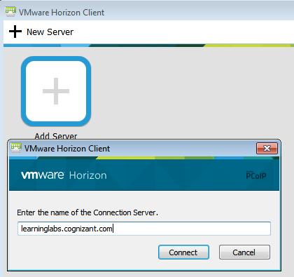 Accessing Learning Labs over Intranet using Horizon View Client