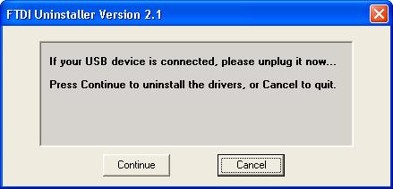 3) Dialog box (figure 18) is shown to warn to unplug LEONICS USB1.1 UPS or LEONICS USB2.0UPS and confirm to uninstall the drivers.