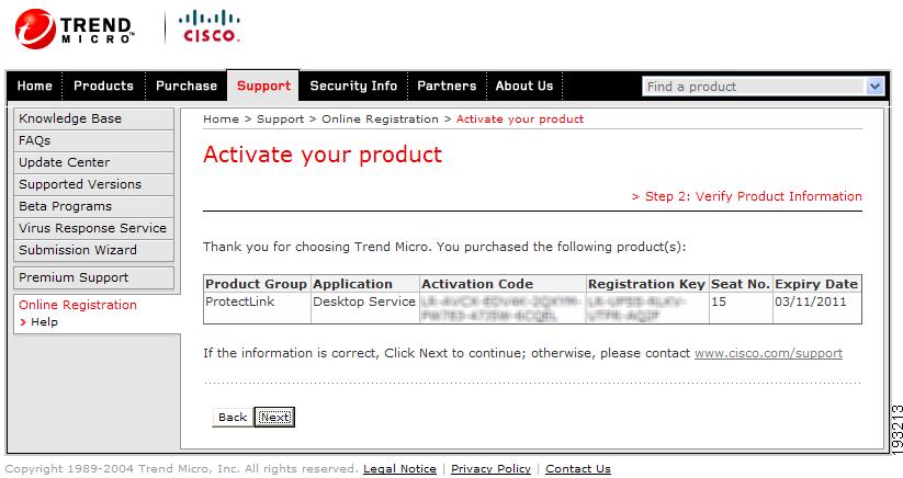 STEP 4 Enter your Activation Code, and then click Next.