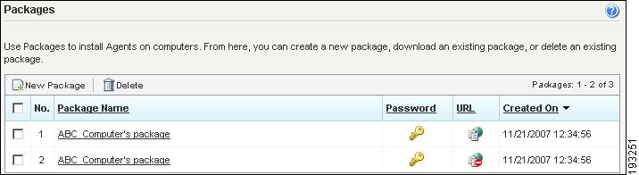 Using the Web Portal for Administration Working with Packages 4 Creating New Packages You can create new packages to store different connection settings.