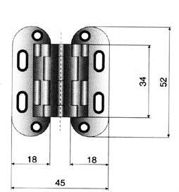 088 SEPA hinge for door thickness from