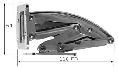 4-2-F 316 STAINLESS STEEL INVISIBLE HINGE