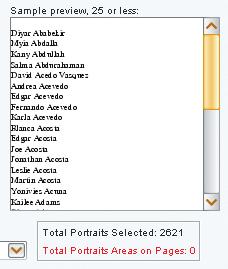To print directory proofs: A directory proof is a list of all portraits and names in a group within the Master List.