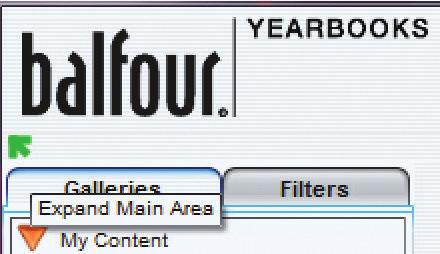 GETTING TO KNOW THE SCREEN To the right of the Balfour Yearbooks logo, there are eight icons that you can use to navigate to different screens within StudioWorks.