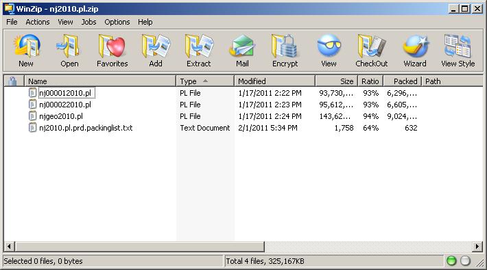 B.) Open the.zip file and extract the files found inside. This example uses WinZip, you may use another.