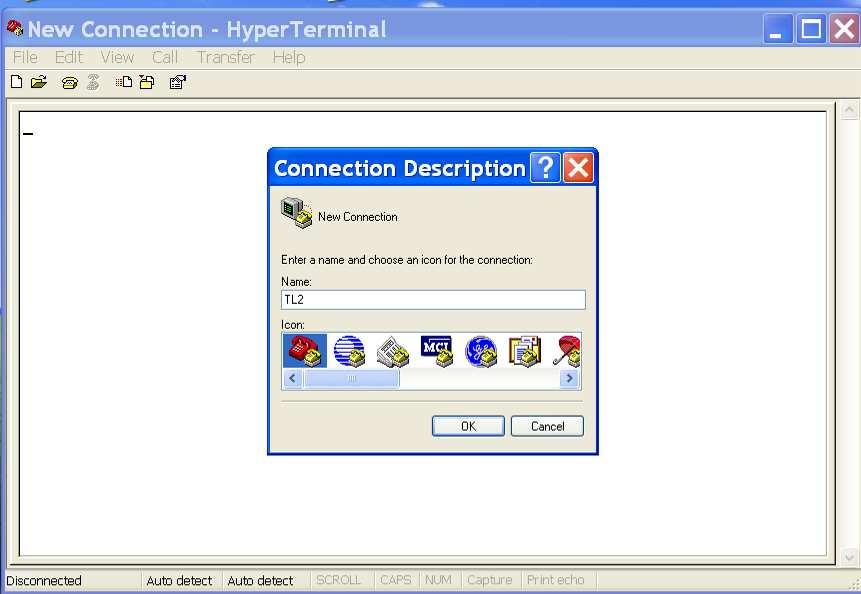Using Hyperterminal: You can use Hyperterminal to receive temperature data from the TL2-A. Note: Hyperterminal is no longer included with Windows 7 systems.