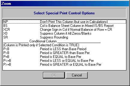 International Financial Management FRx 6: Column layouts 6 7 Column layout: Print control In most reports, this field would be blank.