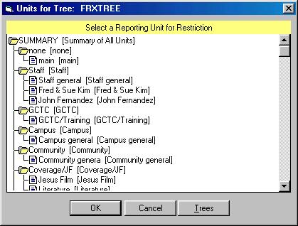 International Financial Management FRx 6: Column layouts 6 8 Column layout: Reporting unit - select tree Select the tree, press OK.