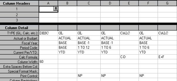 The Print control (Column F) (point 5.3.6) for all columns with amounts should be E, except for the grand total of assets and liabilities/fund balances, which should be G.