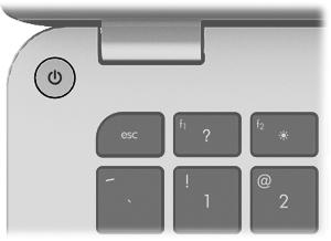 Button Component Description Power button When the computer is off, press the button to turn on the computer. When the computer is on, press the button briefly to initiate Sleep.