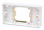 All modules can be inserted into single or double wall plates, fitted onto standard