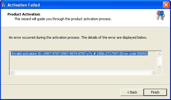 2 Activating your Product using SDL License Manager If the Activation Failed page is displayed,
