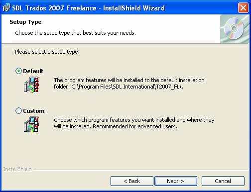 Installing SDL Trados 2007 Suite - Freelance 4 This page lists all languages supported by SDL Trados 2007 Suite Freelance. Select the languages you want to work with.