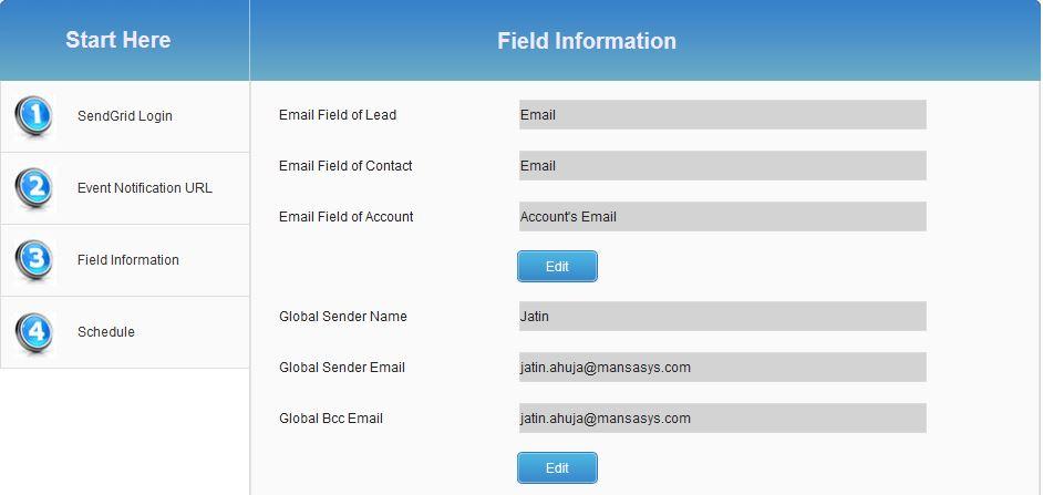 Select from all Email fields you have defined for Lead, Contact, and Account. Click Save.