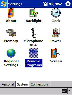 To add a program directly from the Internet 1. Determine your Pocket PC Phone and processor type so that you know which version of the software to install. Tap and then Settings.