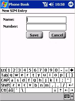 Phone Book: Adding and transferring contacts To create a Smart Card contact 1.