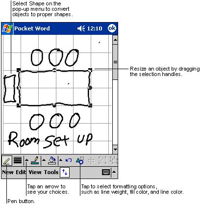 Drawing Mode In drawing mode, use your stylus to draw on the screen. Gridlines appear as a guide.