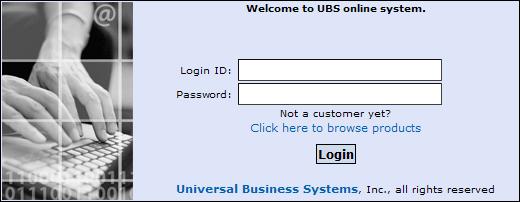 LOGIN The Login Id and Password must be assigned by the System Administrator or a Manager level User for you to access Online Order Entry and all its features.