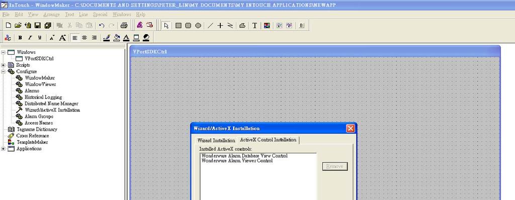 2. Right-click on Configure Wizard/ActiveX Installation in the tree