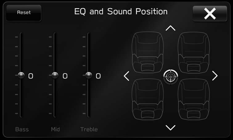 BASIC OPERATION SOUND SETTINGS 5. Set the desired item. The following sound quality can be adjusted.