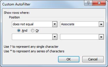 Working with Data Ranges Creating a Custom AutoFilter Excel offers some predefined filter criteria that you can access using a Custom AutoFilter.