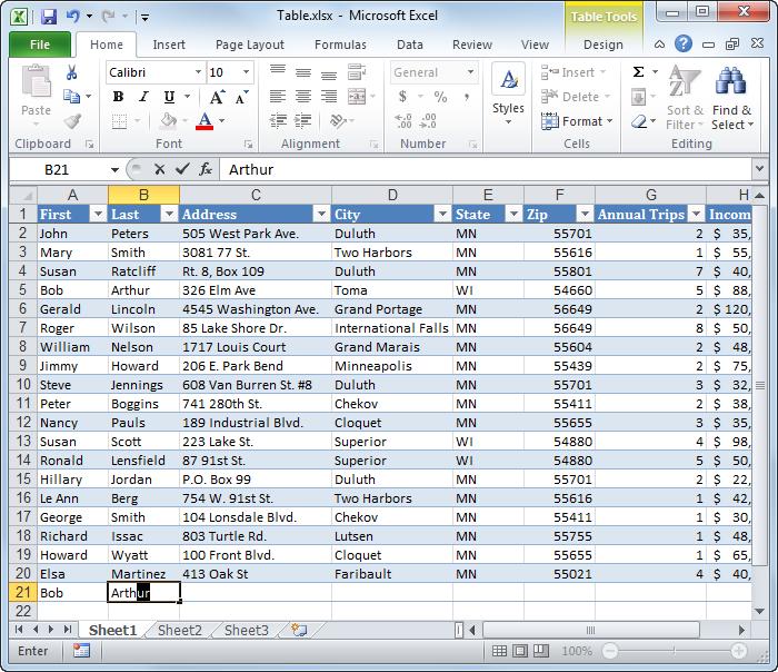 Working with Tables Adding and Removing Data You can easily add or remove table data. Add table rows and columns 1.