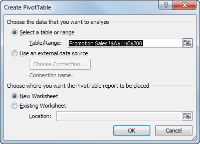 Working with PivotTables Creating a PivotTable To create a PivotTable, you need to decide which fields you want to include, how you want your PivotTable organized, and what types of calculations your