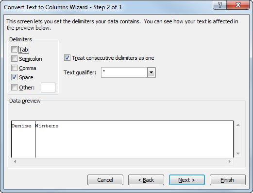 Analyzing Data Using Text to Columns The Convert Text to Columns feature in Excel allows you to split the contents of a cell into different columns.