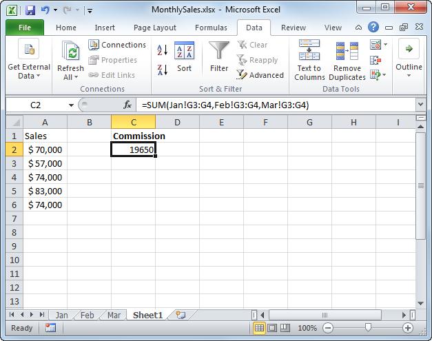 Analyzing Data Consolidating Data Using Formulas Consolidating with formulas is the most versatile and powerful way to consolidate data from multiple worksheets into a single worksheet because there