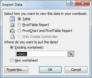 Click the Data tab on the Ribbon and click the From Access button in the Get External Data group. The Select Data Source dialog box appears.