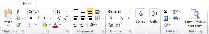 Customizing Excel Add a command to a group Once you have created a new tab or group, you can add commands to the group. You can also add commands to groups that already appear on the Ribbon. 1.
