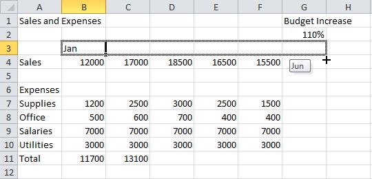 Getting Started with Worksheets Entering Content Automatically Since entering data is a major task in Excel, this lesson covers three tools that make are very useful in data entry: Fill,
