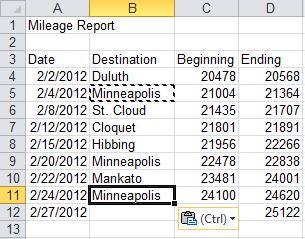 Editing a Worksheet Copying and Moving Cells You can move or copy information in an Excel worksheet by cutting or copying, and then pasting the cell data in a new place.