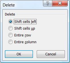 Editing a Worksheet Deleting Cells, Rows, and Columns You can quickly delete existing cells, columns, or rows from a worksheet.