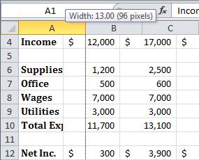 Formatting a Worksheet Adjusting Row Height and Column Width When you start working on a worksheet, all the rows and columns are the same size.