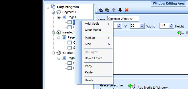 9-36 Move window 5) Duplicate a window To duplicate a window, select the source window, click the Copy