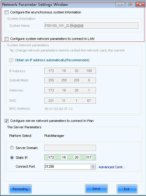 Fig. 5-8 Setting system information 7) Tick the option Configure system network parameters