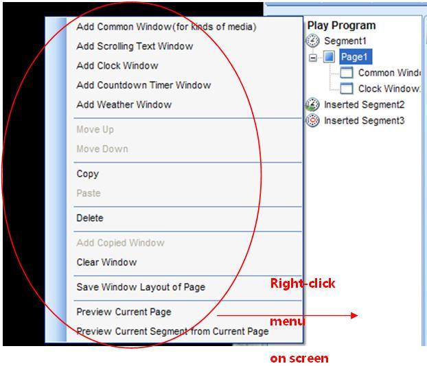 9-29 Menu of page 1) Create a new window After adding a page, you should add windows