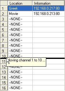 Move mouse to where you want to move and then release the mouse button. Then Video 1 will be moved to the 10th row. Figure 3-9 Change the Sequence of the Connected Camera 3.4.