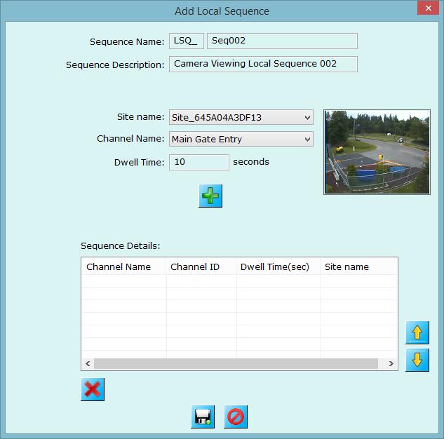select cameras which you want to include in sequence and click on Save button to save settings.