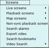 4. Screens The Security Management System Client provides several viewing screens which can be viewed simultaneously.