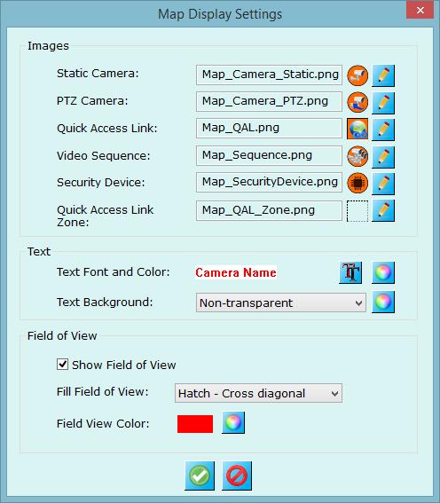 Application can also show alarm alerts on map window inside the display of video channel of the alarm video source.