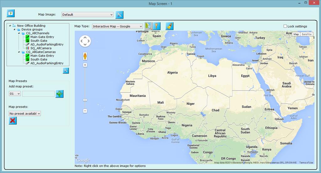 3.4.2 Interactive maps Google Change map type to Interactive Map Google, application will access internet connection to connect to Google maps.