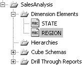 3. Drag STATE from the Source Navigator to the Metadata Navigator, and drop it in the Dimension Elements folder. 4.