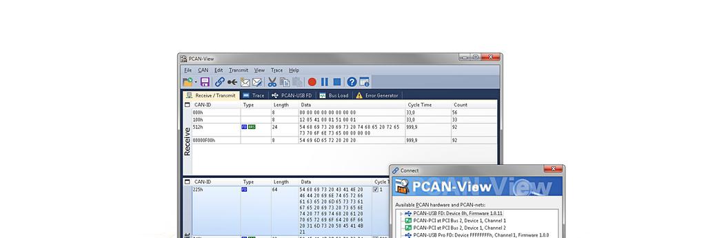 5 Software and API This chapter covers the provided software PCAN-View and PLIN- View Pro and the