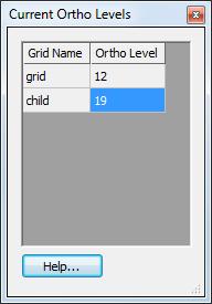 On the Mini Grid Toolbar, turn on Multiple grids to bring up the Current Ortho Levels dialog (Figure 8).
