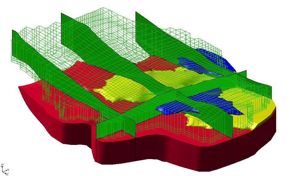 steps necessary to convert solid models to MODFLOW data on a 3D grid.
