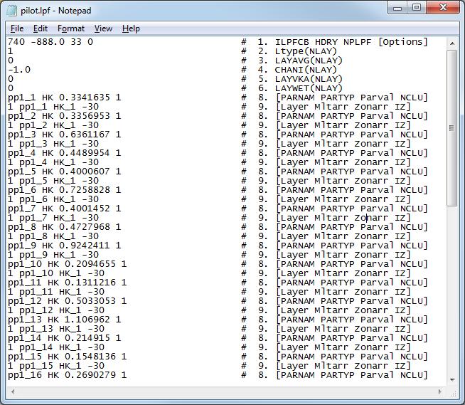 4. Using a text editor, open the pilot.lpf file (Figure 17). Figure 17 LPF package file Notice that all the lines in the file have the 8 and 9 line numbers.